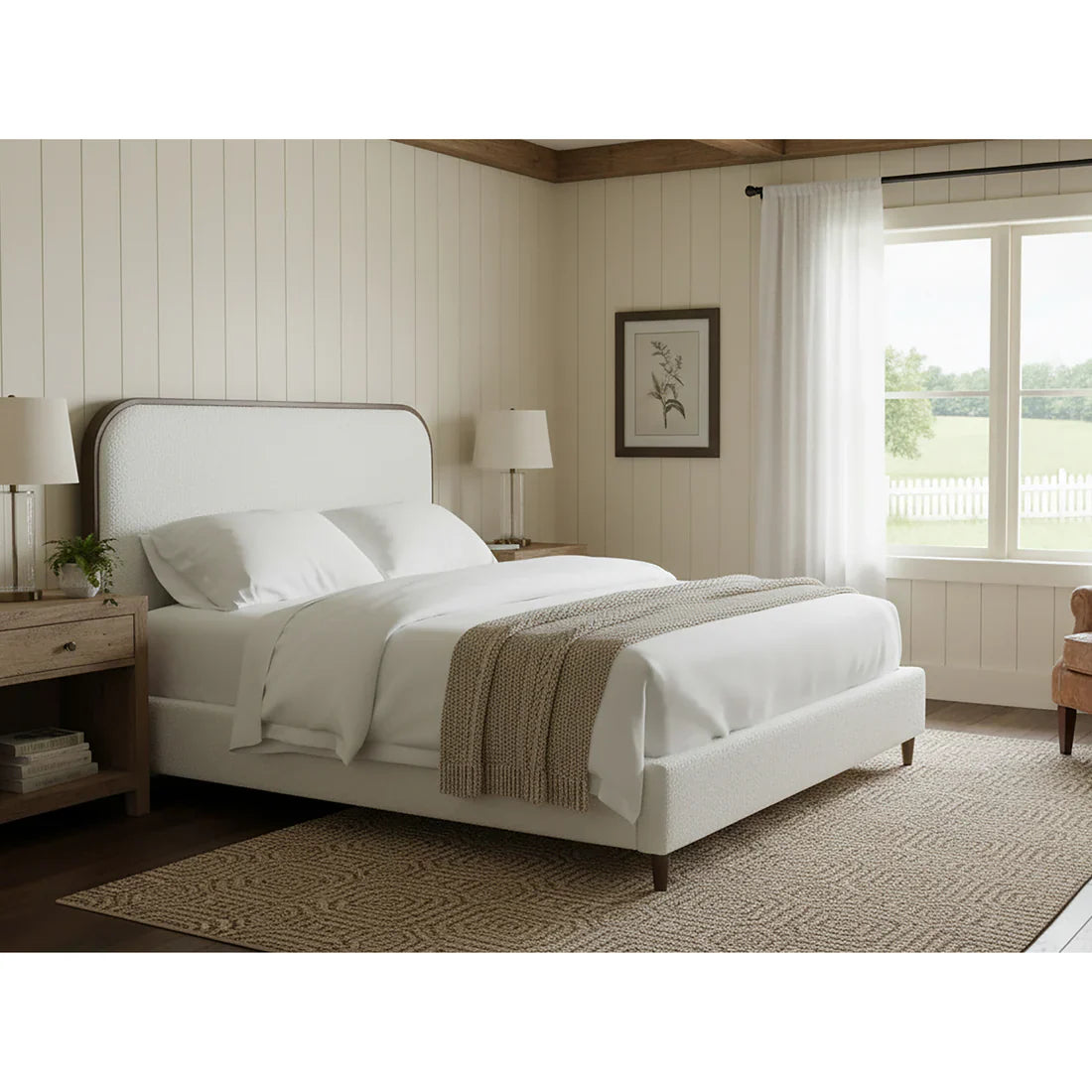 Brenda Fabric Upholstered Queen Bed