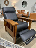 Tuscan Mission Recliner -Black Leather