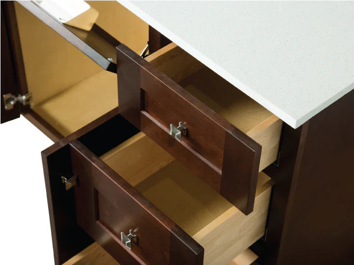 Offset Sink Bathroom Vanity in Java