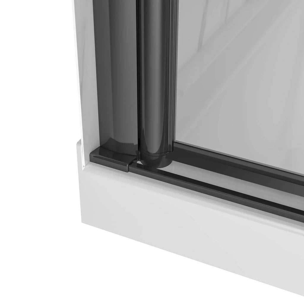 York 36 H Alcove Black Shower Kit