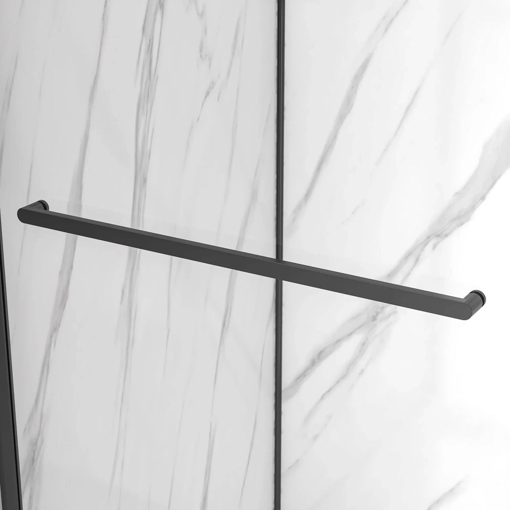 Alexandria Alcove Rectangular Black Shower Kit