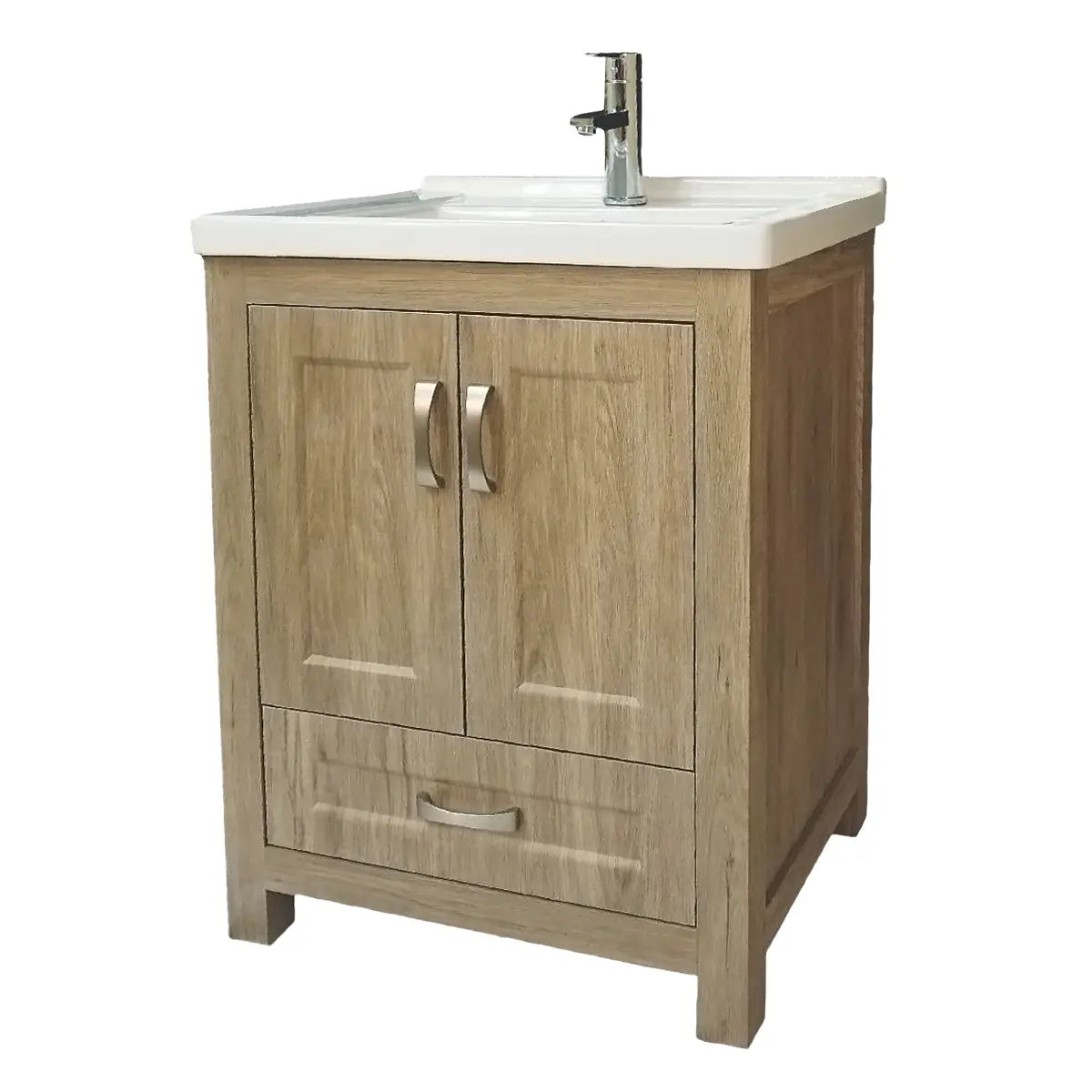 Livorno Vanity With Ceramic Vanity Top in Woodgrain Finish