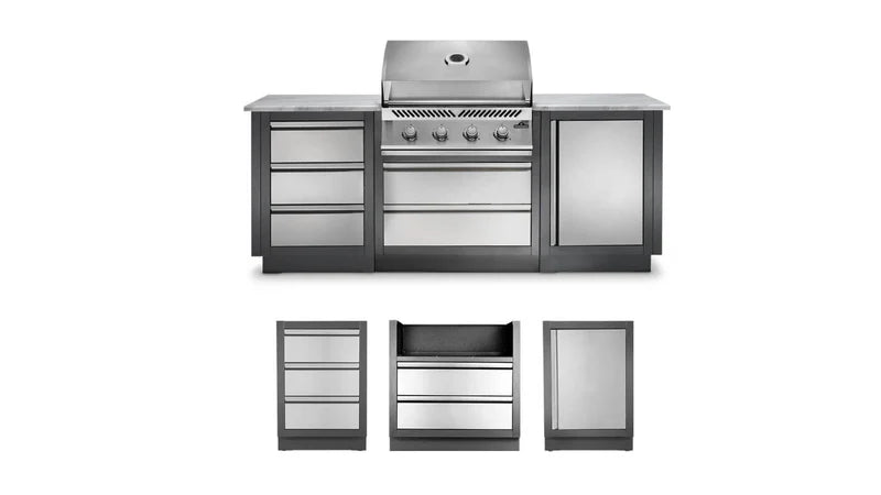 Outdoor Kitchen Gas Grill - Patio Elegance OASIS™ 100 with Built-in 500 Series 32" Grill
