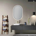 Lighted Bathroom Mirror with Dimmer & Defogger in Black