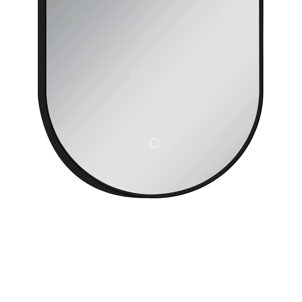 Lighted Bathroom Mirror with Dimmer & Defogger in Black