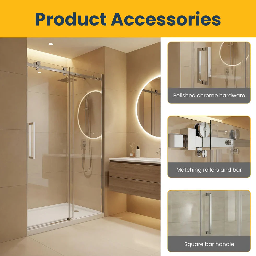 Alcove Reversible Sliding Shower Door