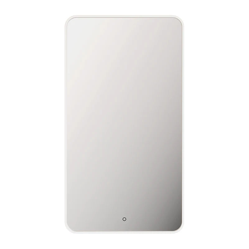 RUBI Miro Rectangular Backlit LED Mirror with White Frame