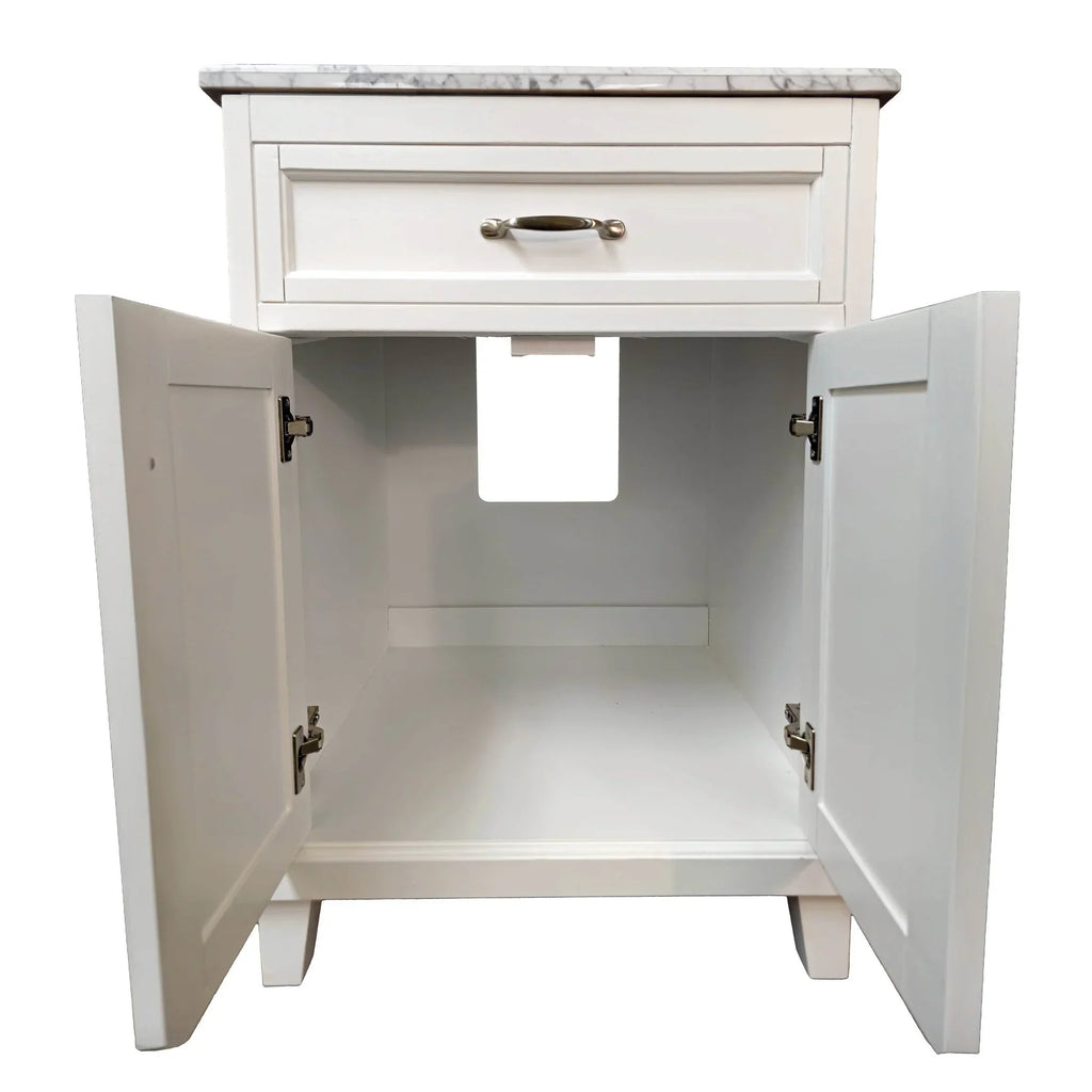 Bathroom Vanity in White with Solid Wood