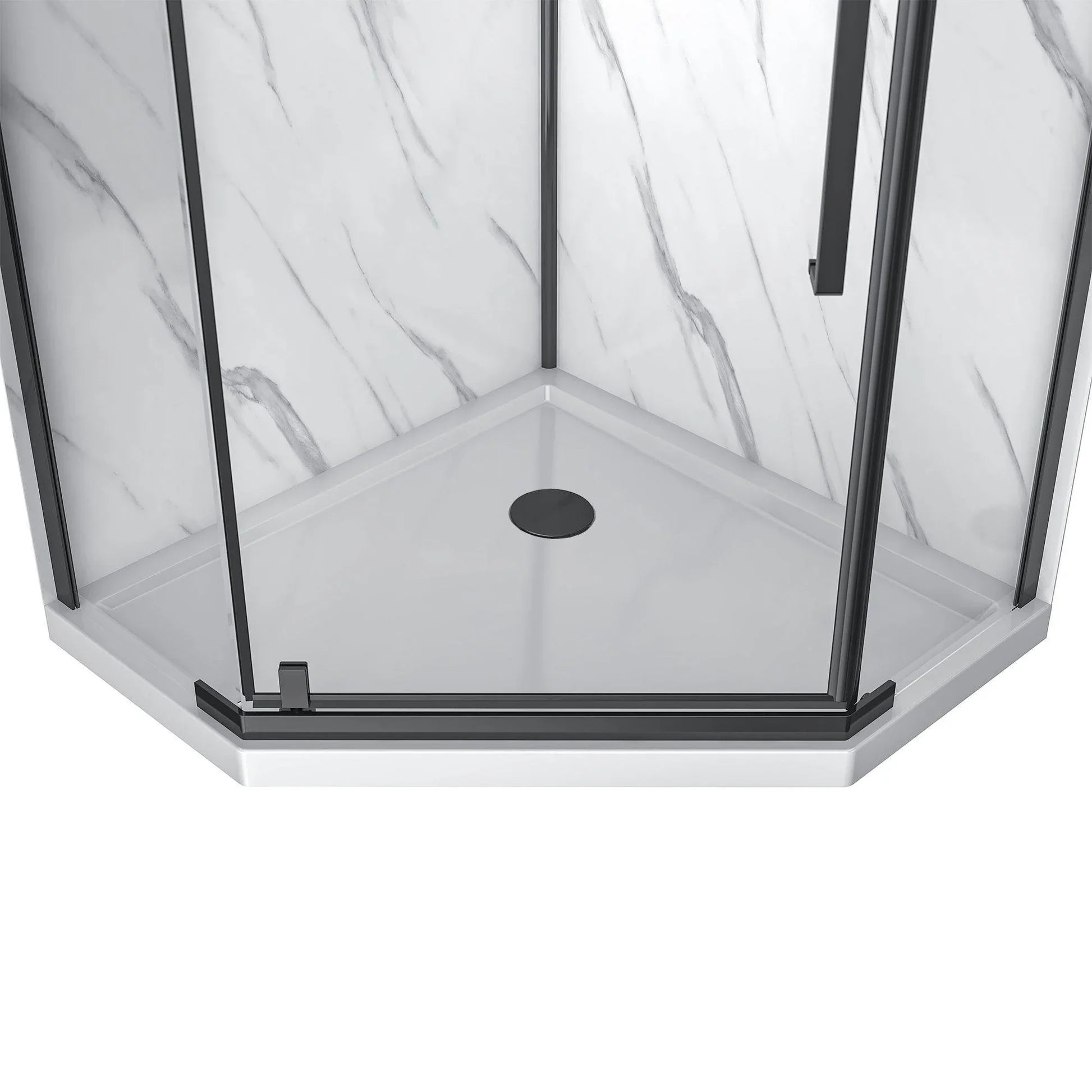 Capri Neo-Angle Shower Kit in Black