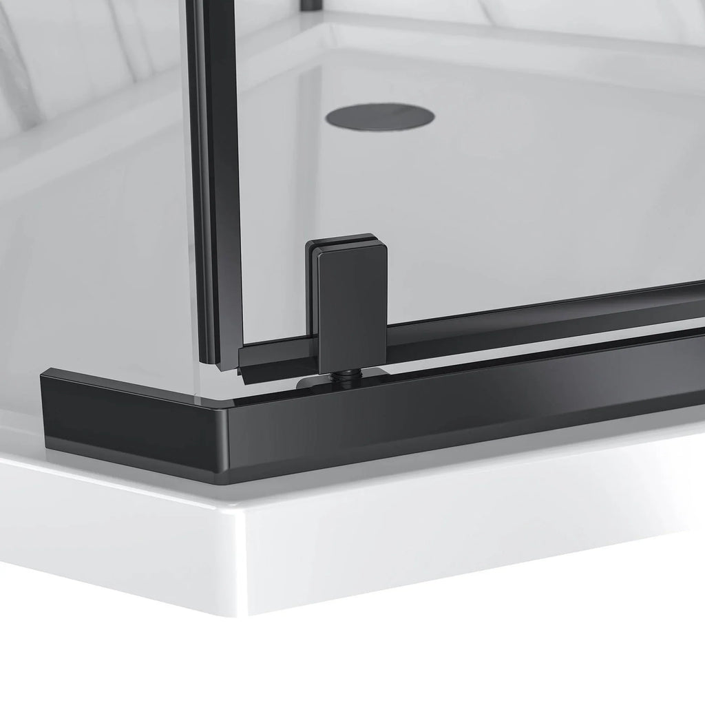 Capri Neo-Angle Shower Kit in Black