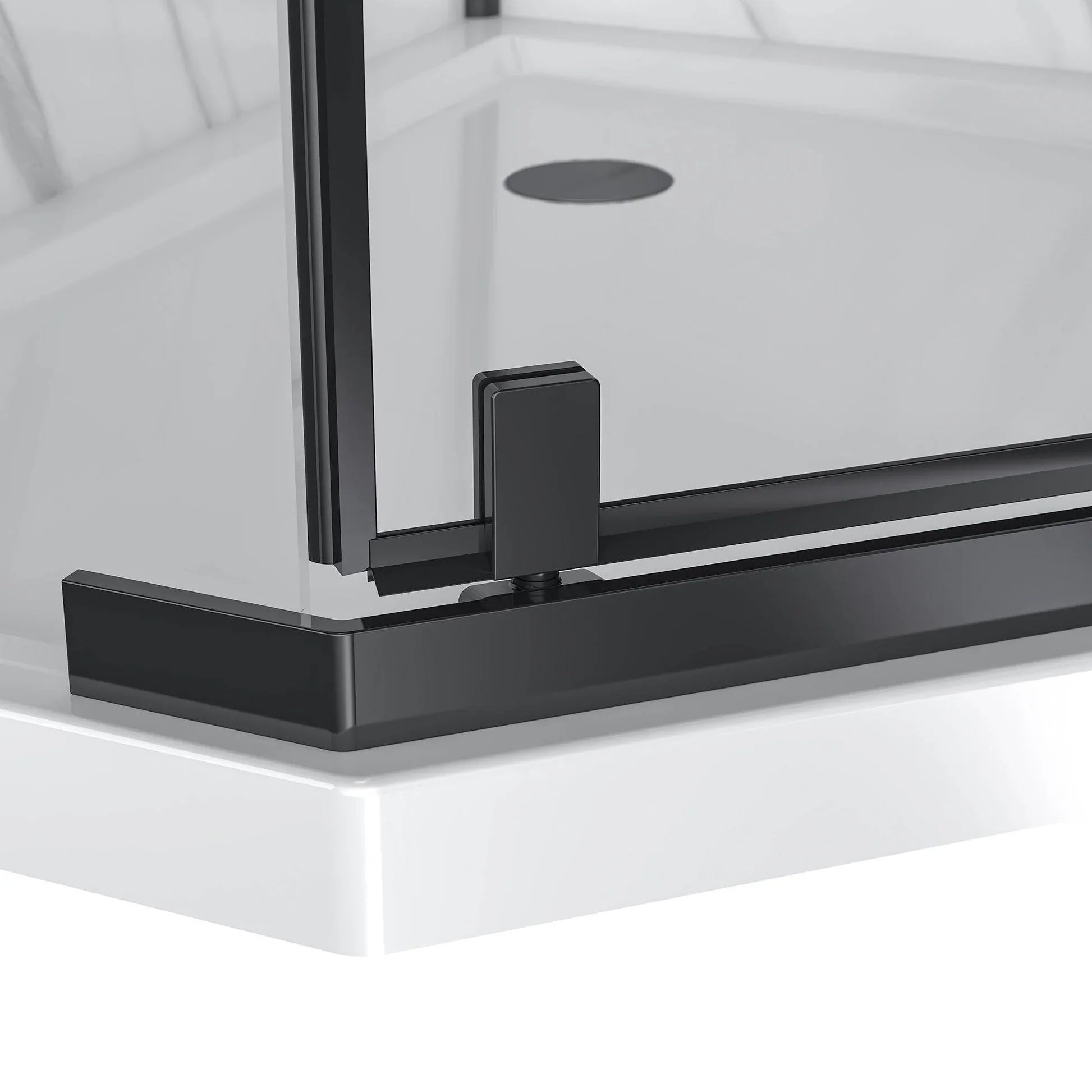 Capri Neo-Angle Shower Kit in Black