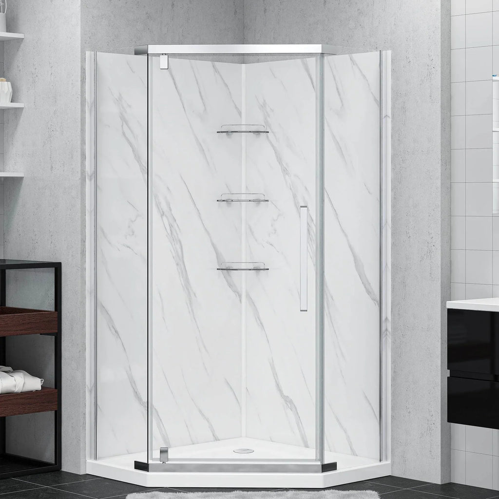 Capri Neo-Angle Shower Kit in Black