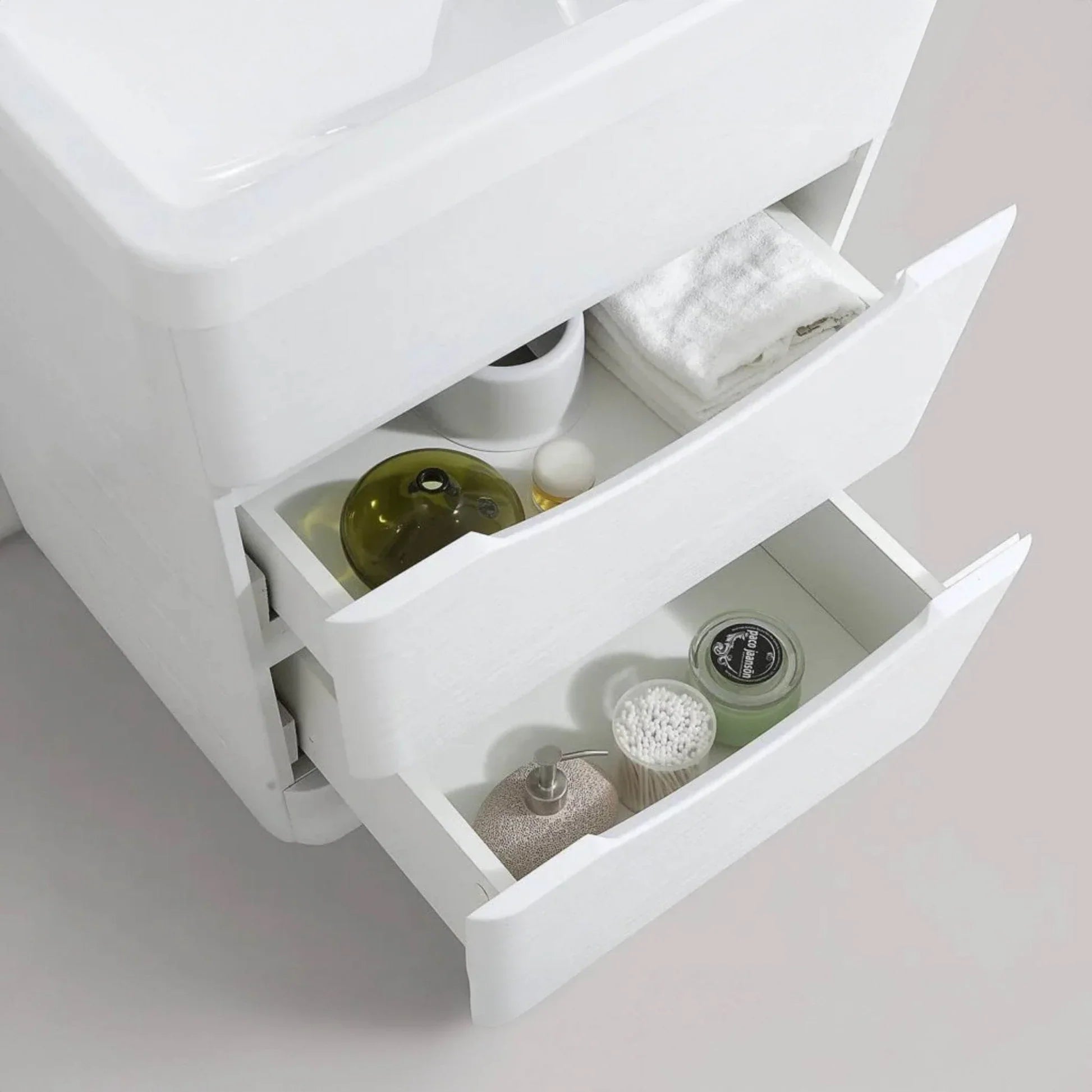 Stockholm Bathroom Vanity in White with Ceramic Vanity Top