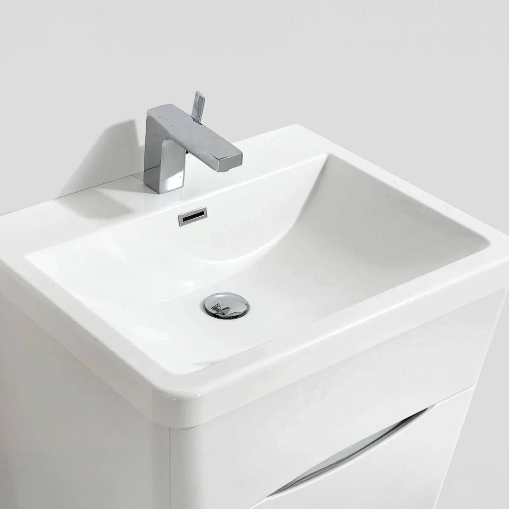 Stockholm Bathroom Vanity in White with Ceramic Vanity Top