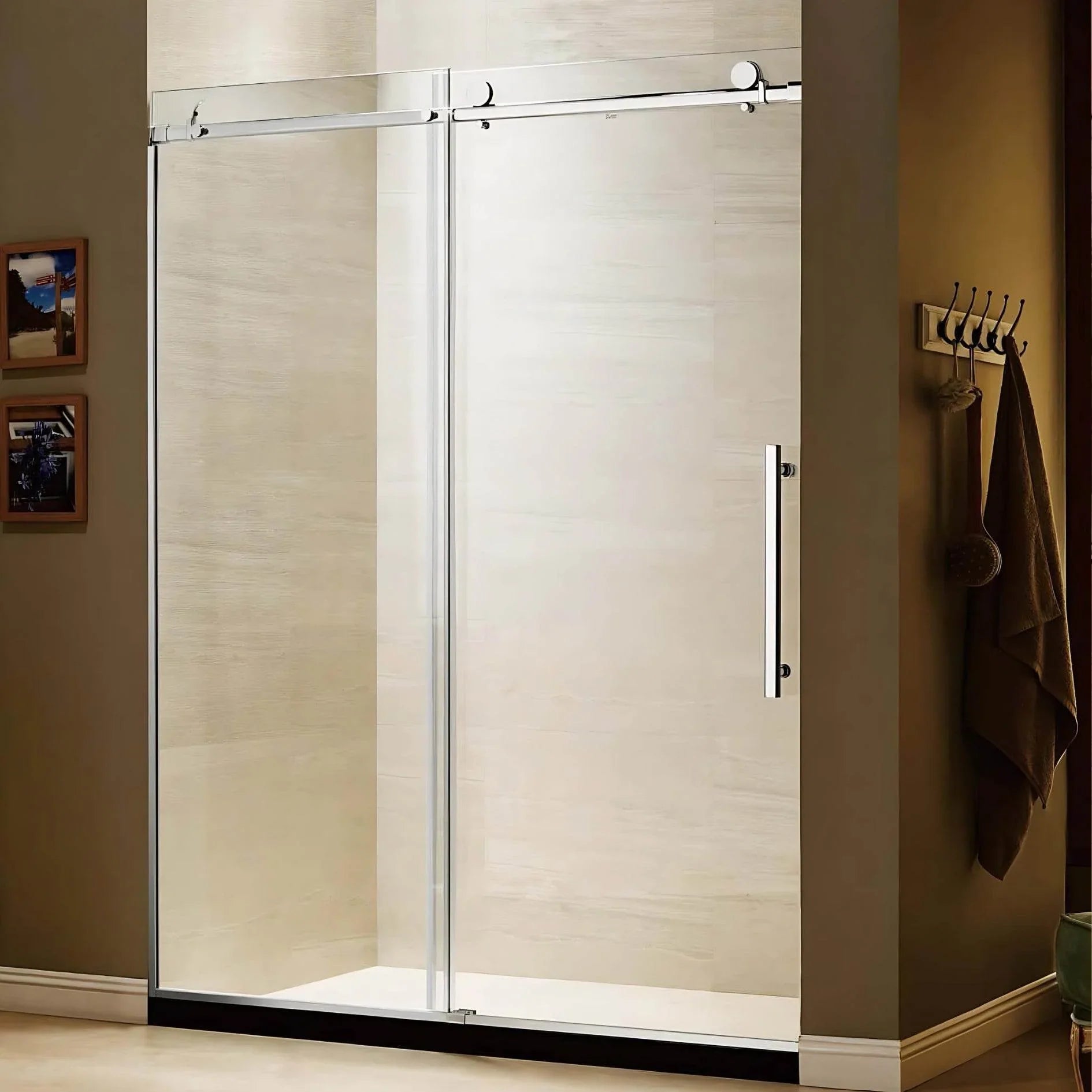 Frameless Stainless Steel Sliding Shower Door
