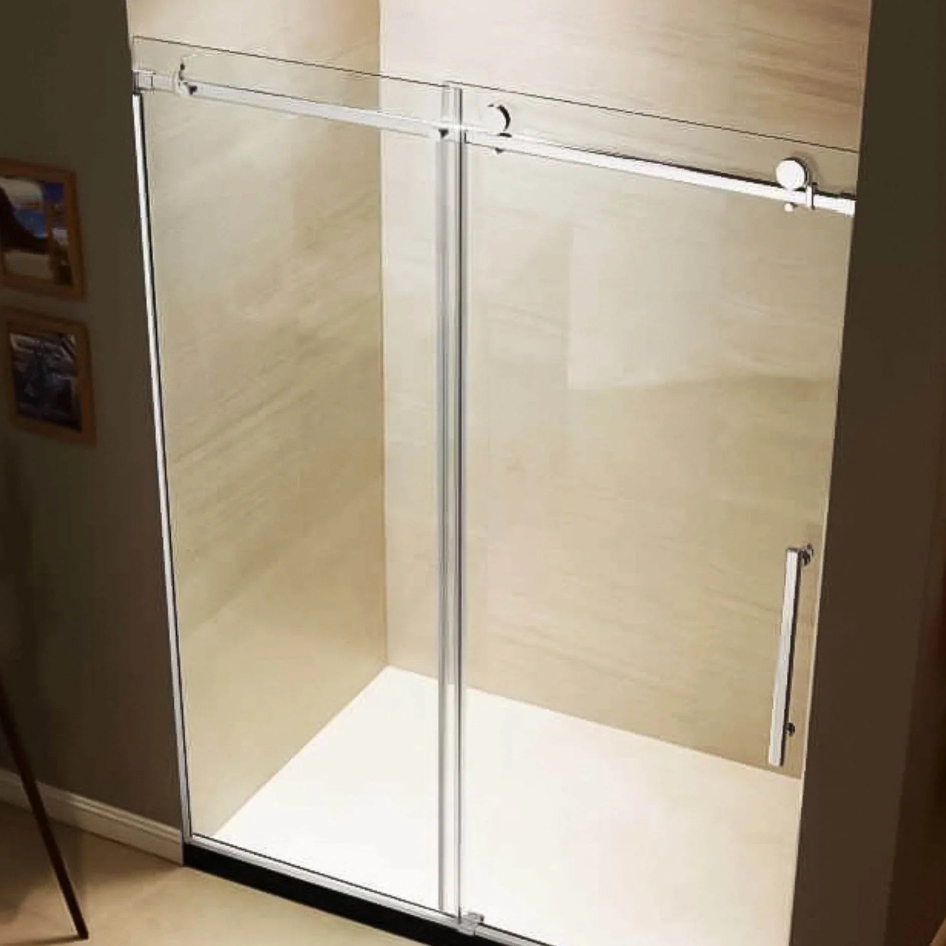 Frameless Stainless Steel Sliding Shower Door