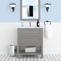 Vanity In Gray With Ceramic Vanity Top