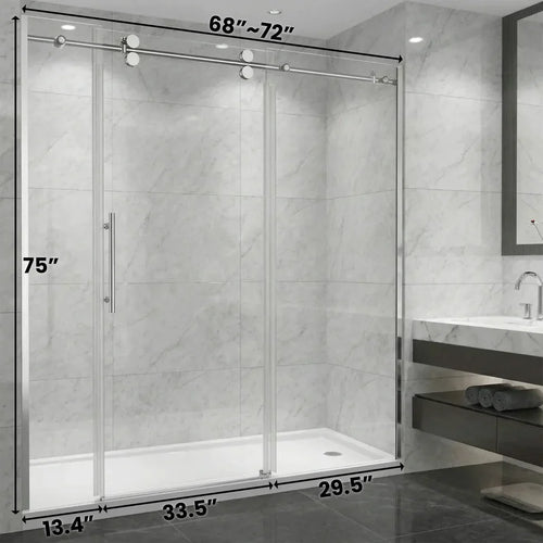 Alcove Reversible Sliding Shower Door