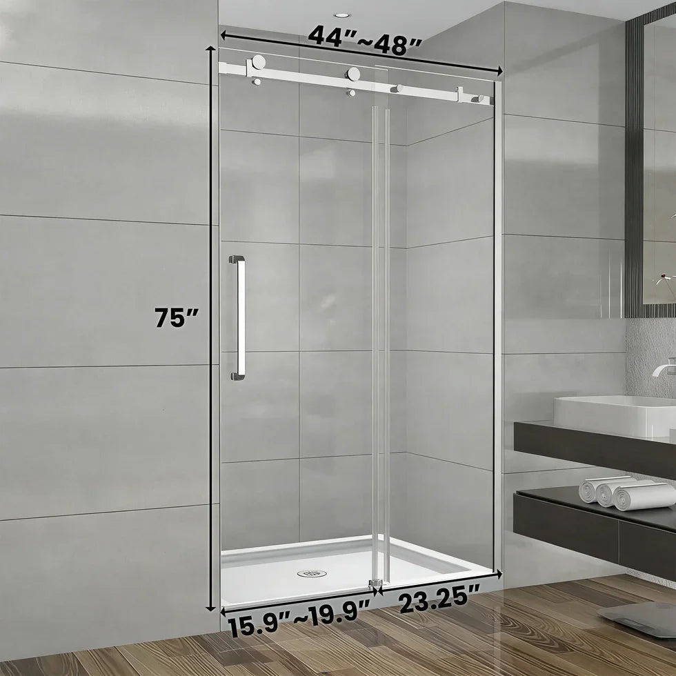Alcove Reversible Sliding Shower Door