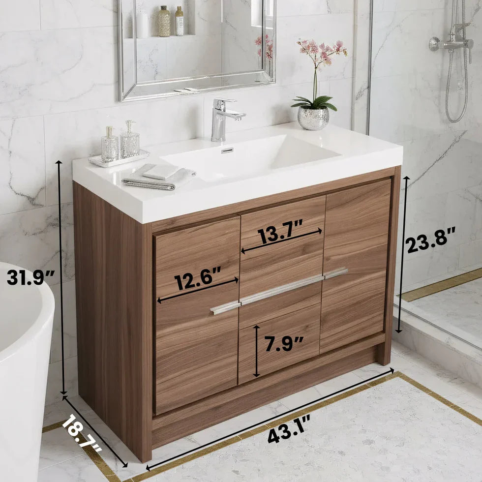 Walnut Freestanding Bathroom
