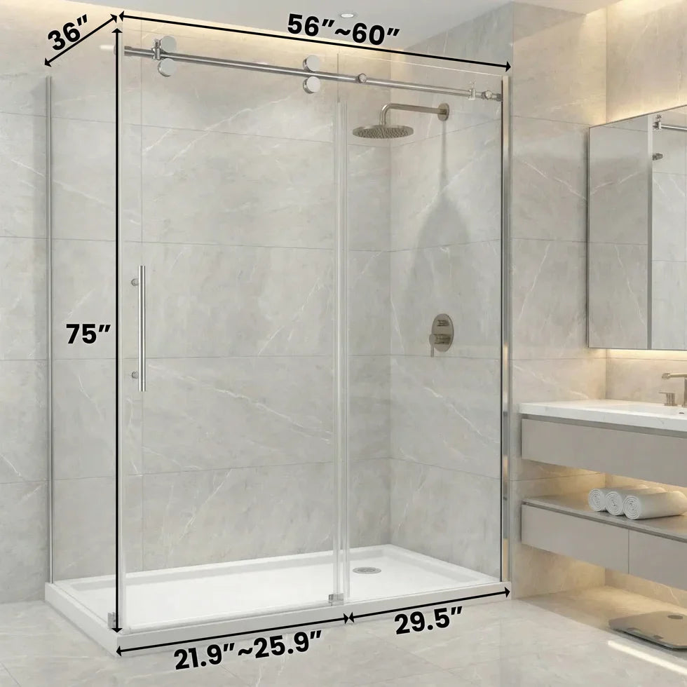 Reversible Sliding Shower Door