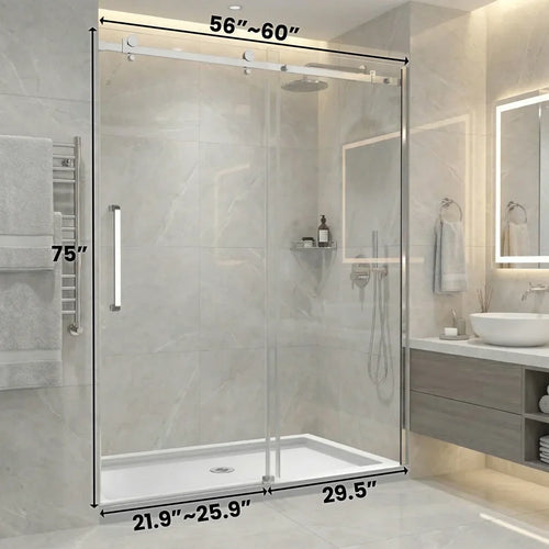 Alcove Reversible Sliding Shower Door