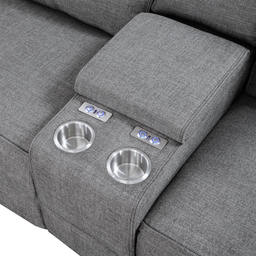 Medford Collection Power Reclining Sectional - Gray