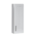 White Vanity Medicine Cabinet with Wood Door