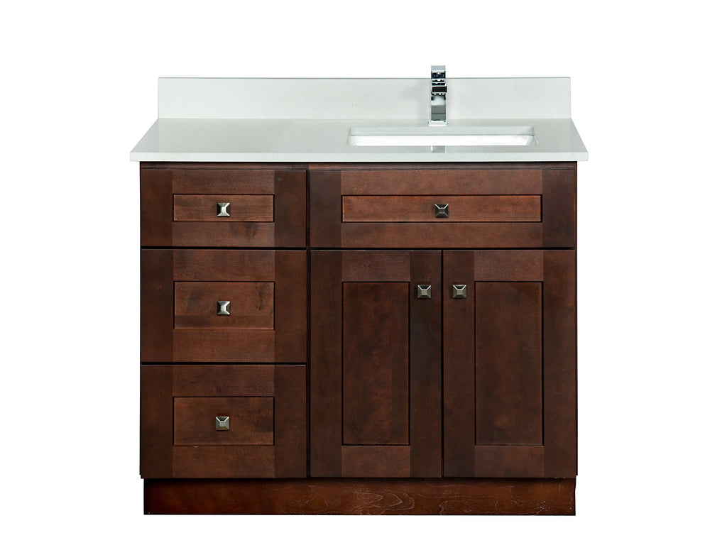 Offset Sink Bathroom Vanity in Java