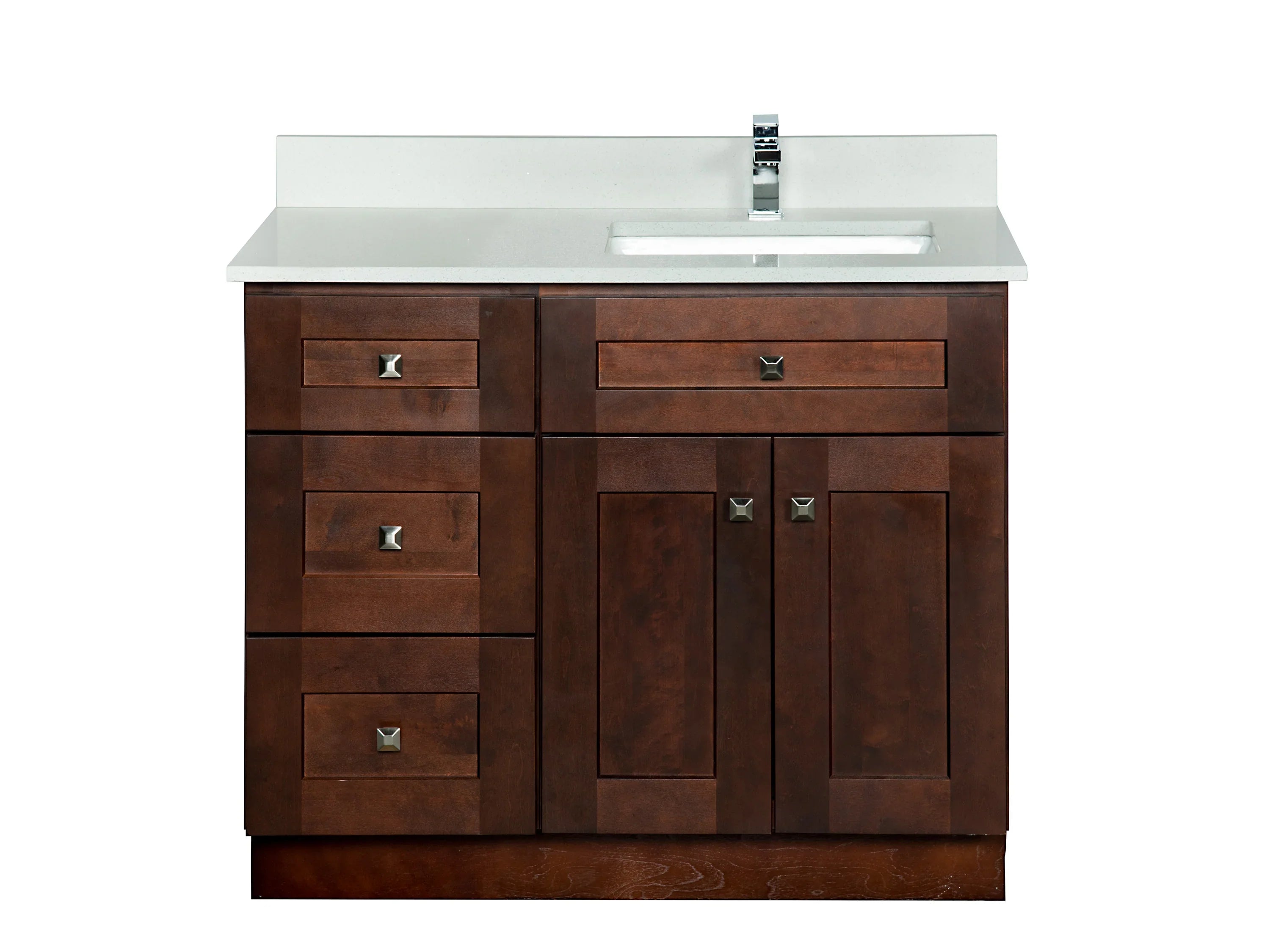 Offset Sink Bathroom Vanity in Java
