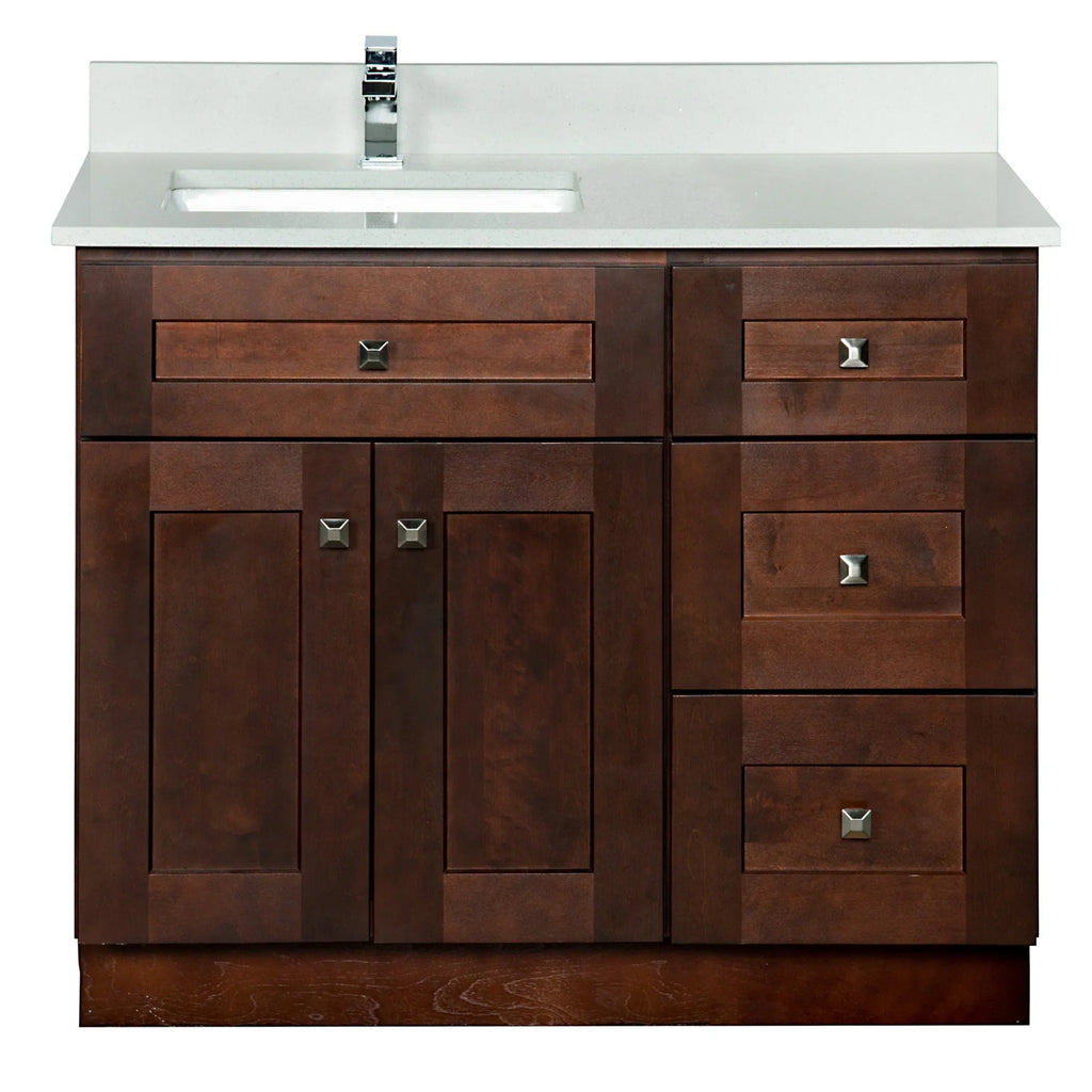 Offset Sink Bathroom Vanity in Java