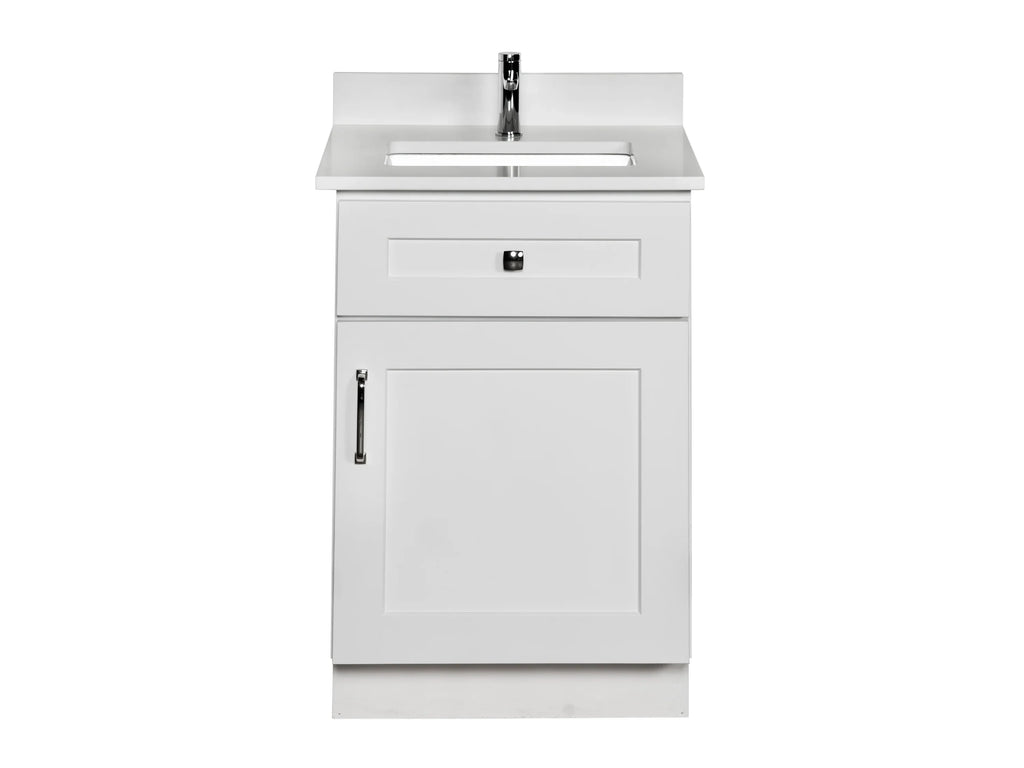 Bathroom Vanity in White with Two Full Length Doors