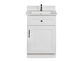 Bathroom Vanity in White with Two Full Length Doors