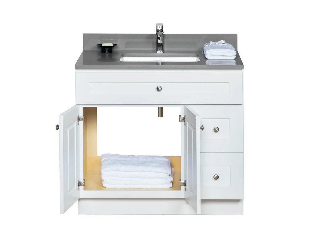 Bathroom Vanity in White - Combo