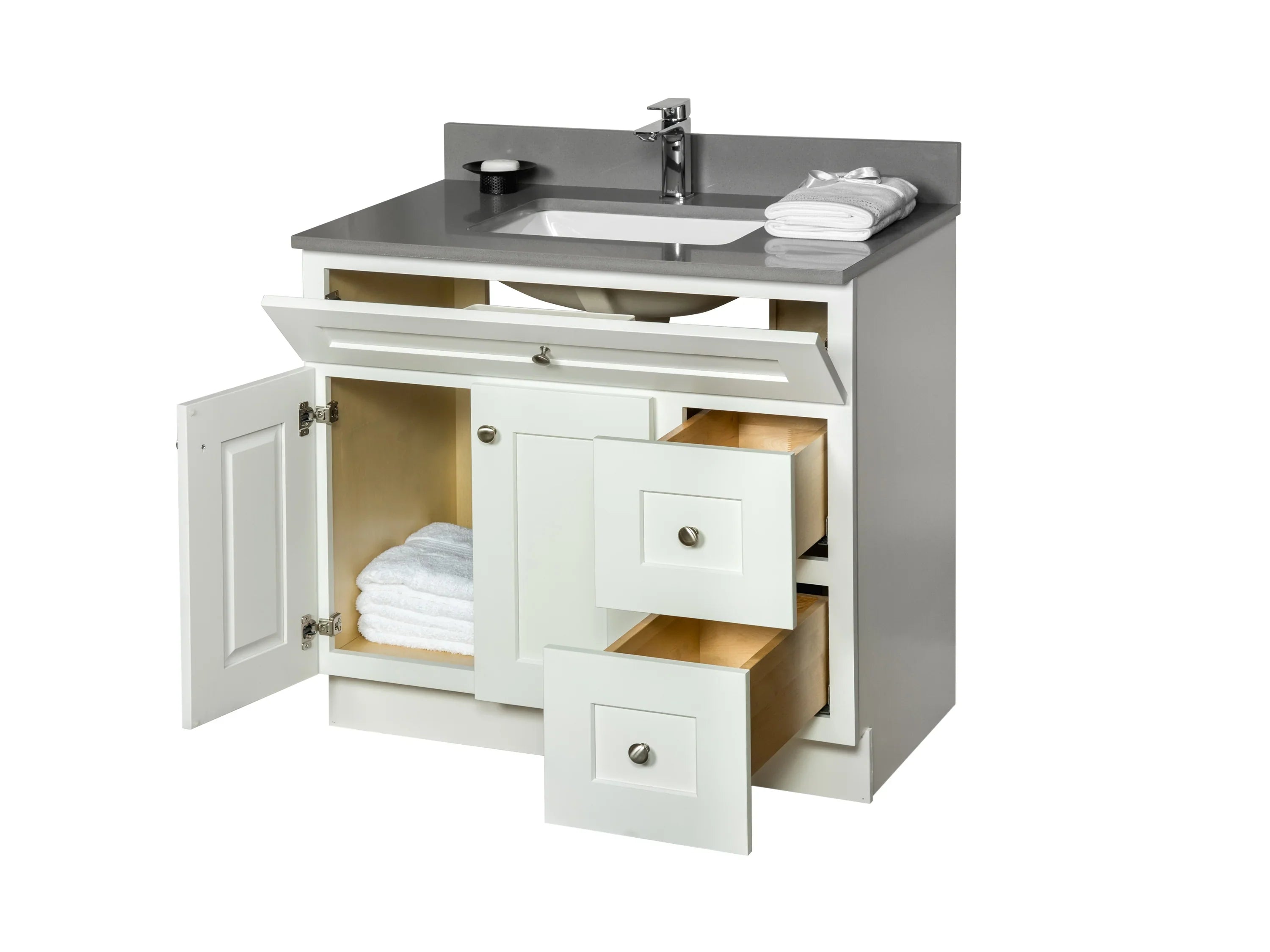 Bathroom Vanity in White - Combo