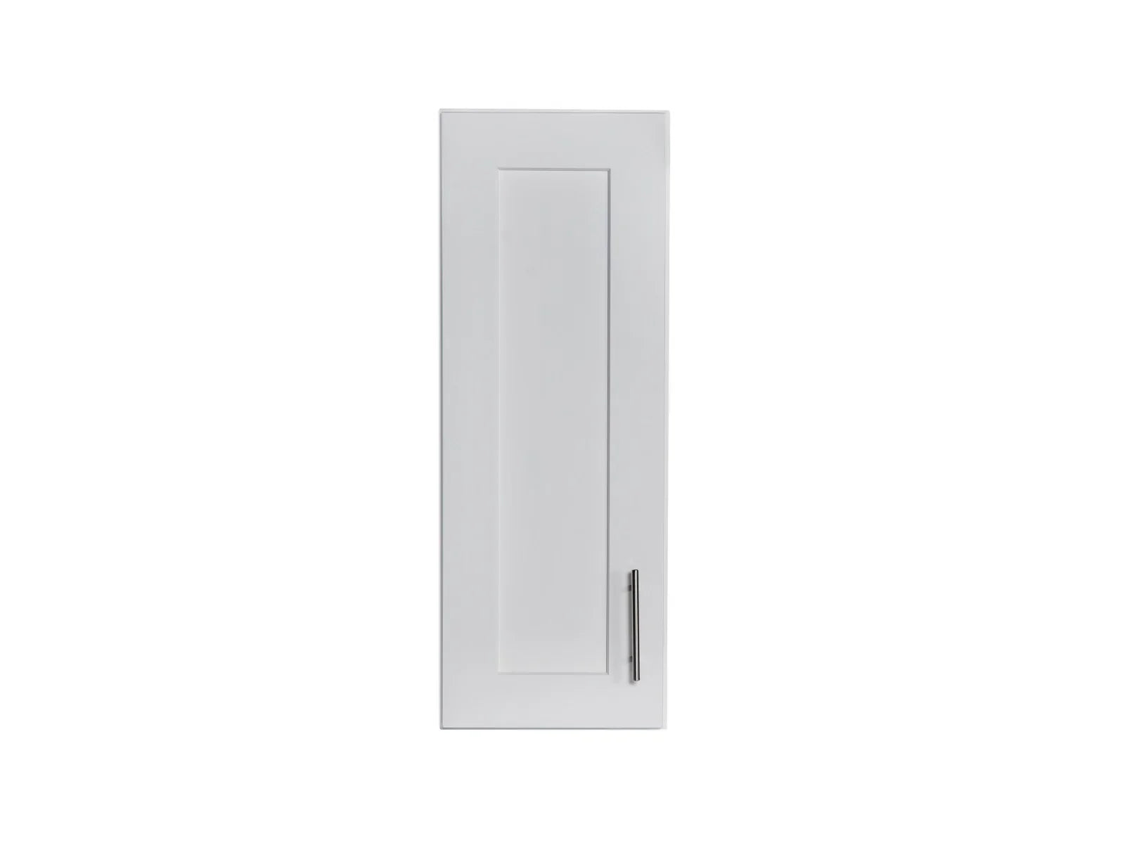 White Vanity Medicine Cabinet with Wood Door