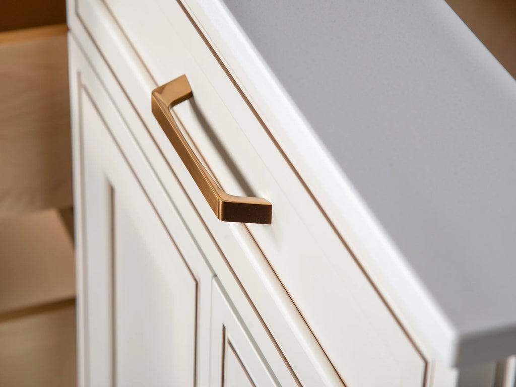 Offset Sink Bathroom Vanity in Pearl
