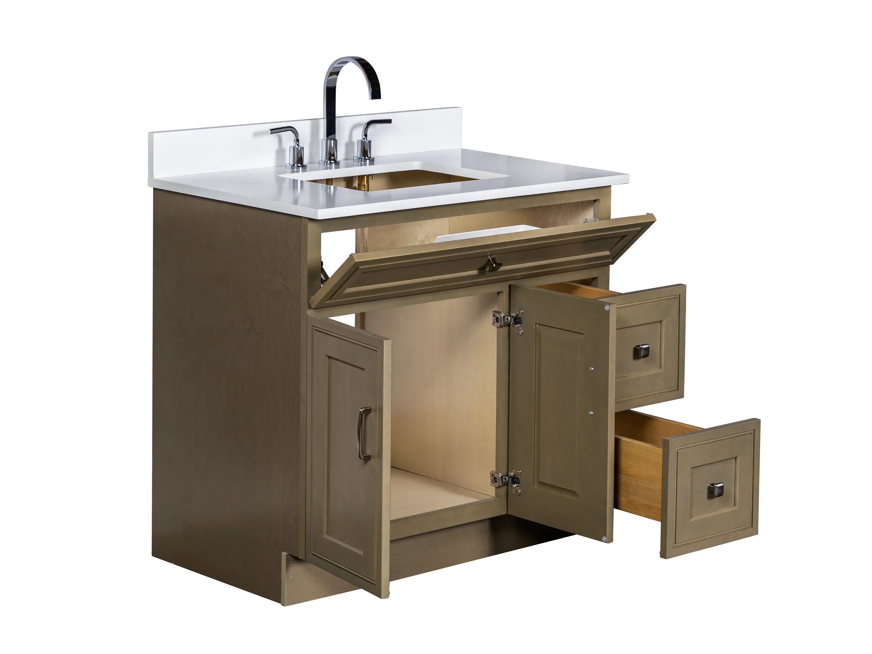 Bathroom Vanity in Warm Hazel - Combo