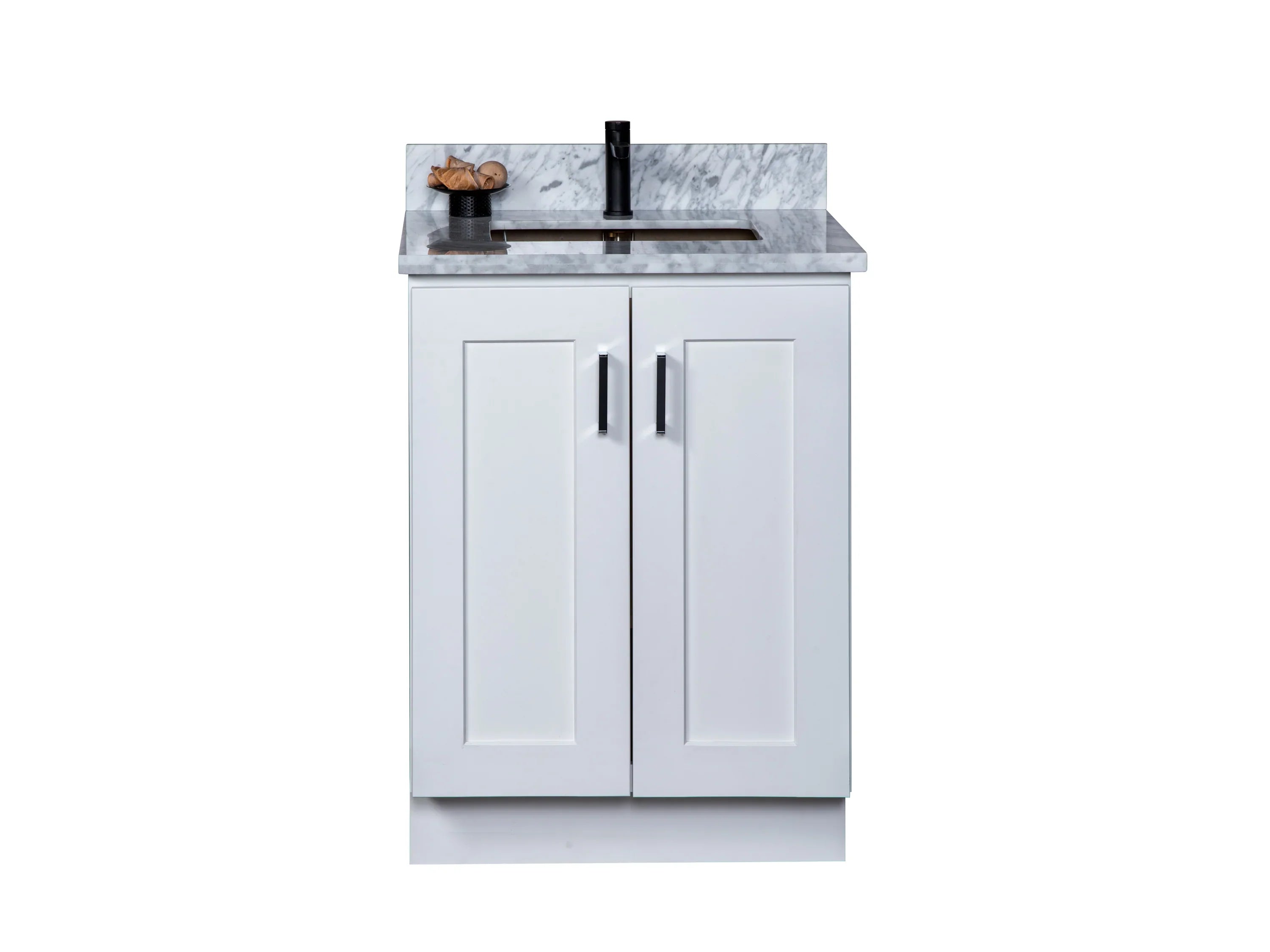 Bathroom Vanity in White with Two Full Length Doors