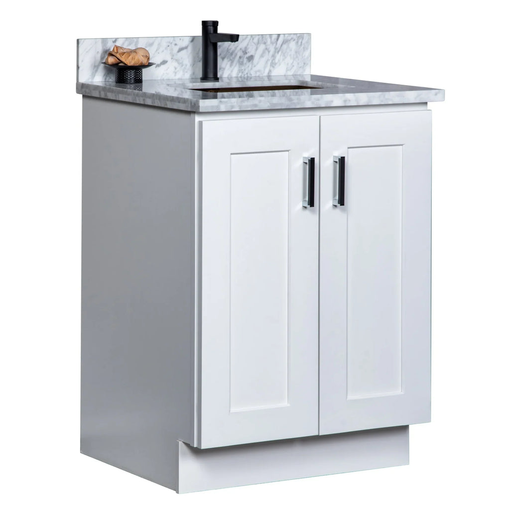 Bathroom Vanity in White with Two Full Length Doors