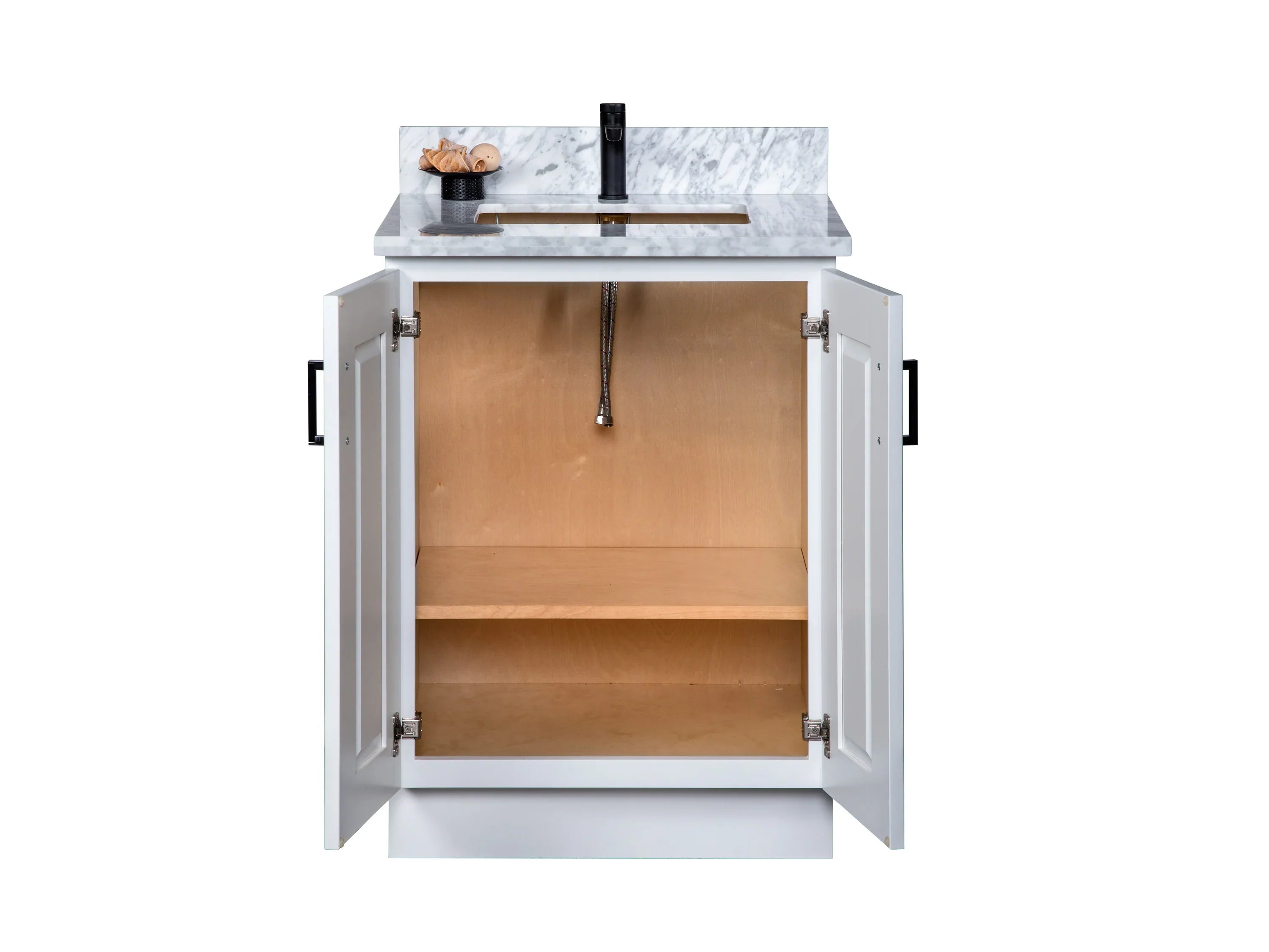 Bathroom Vanity in White with Two Full Length Doors