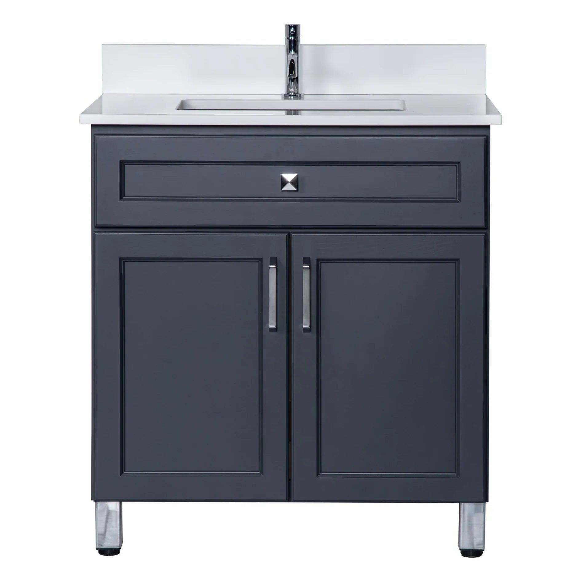 Bathroom Vanity in Charcoal Grey with Legs