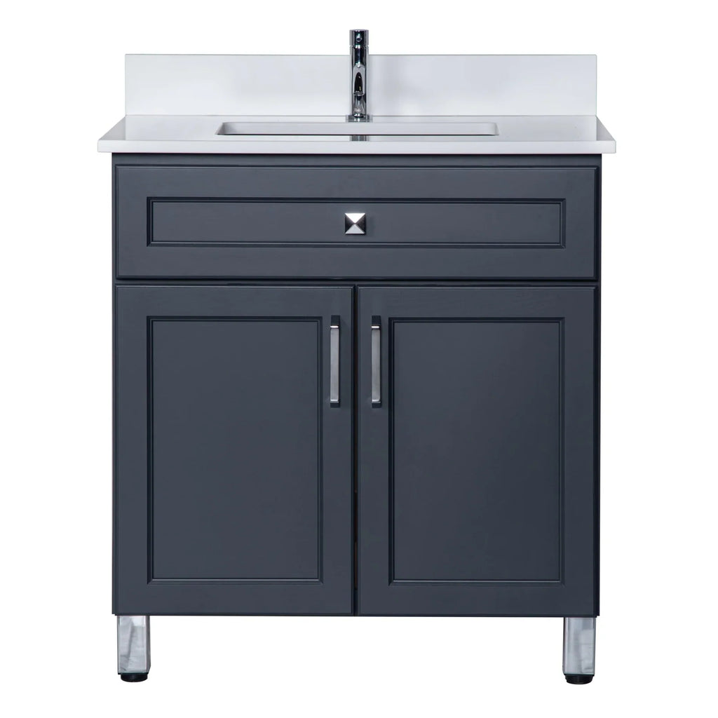 Bathroom Vanity in Charcoal Grey with Legs
