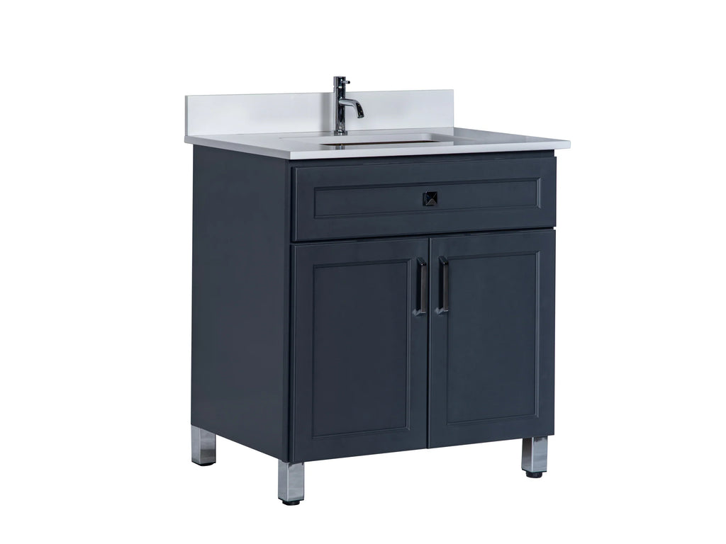 Bathroom Vanity in Charcoal Grey with Legs