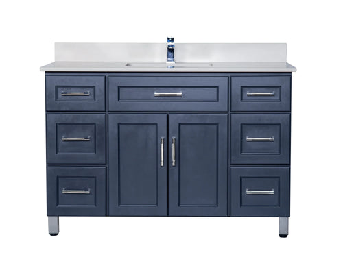 Bathroom Vanity in Charcoal Grey with Legs