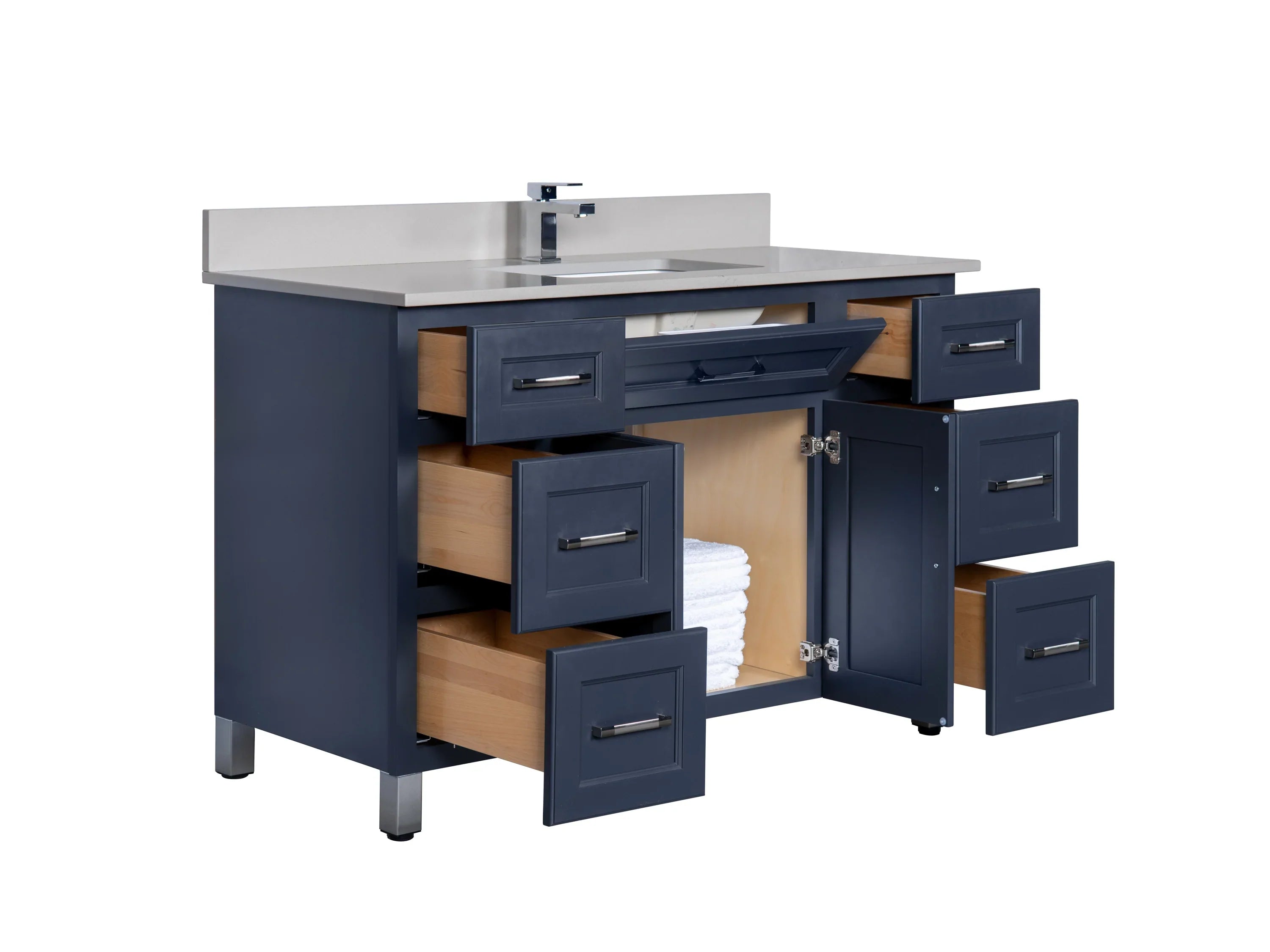 Bathroom Vanity in Charcoal Grey with Legs