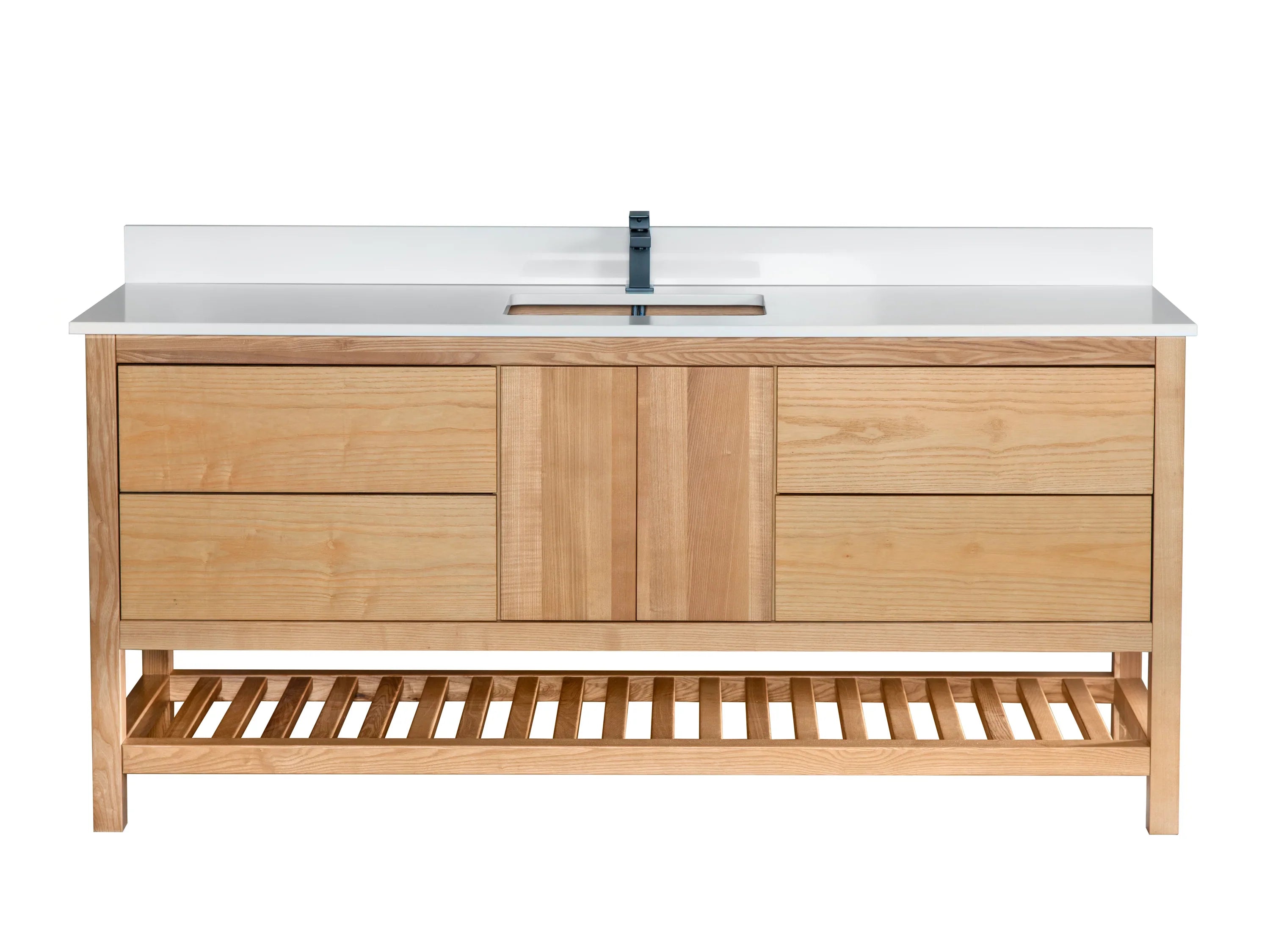 Taiya Slab Bathroom Vanity in Light Natural