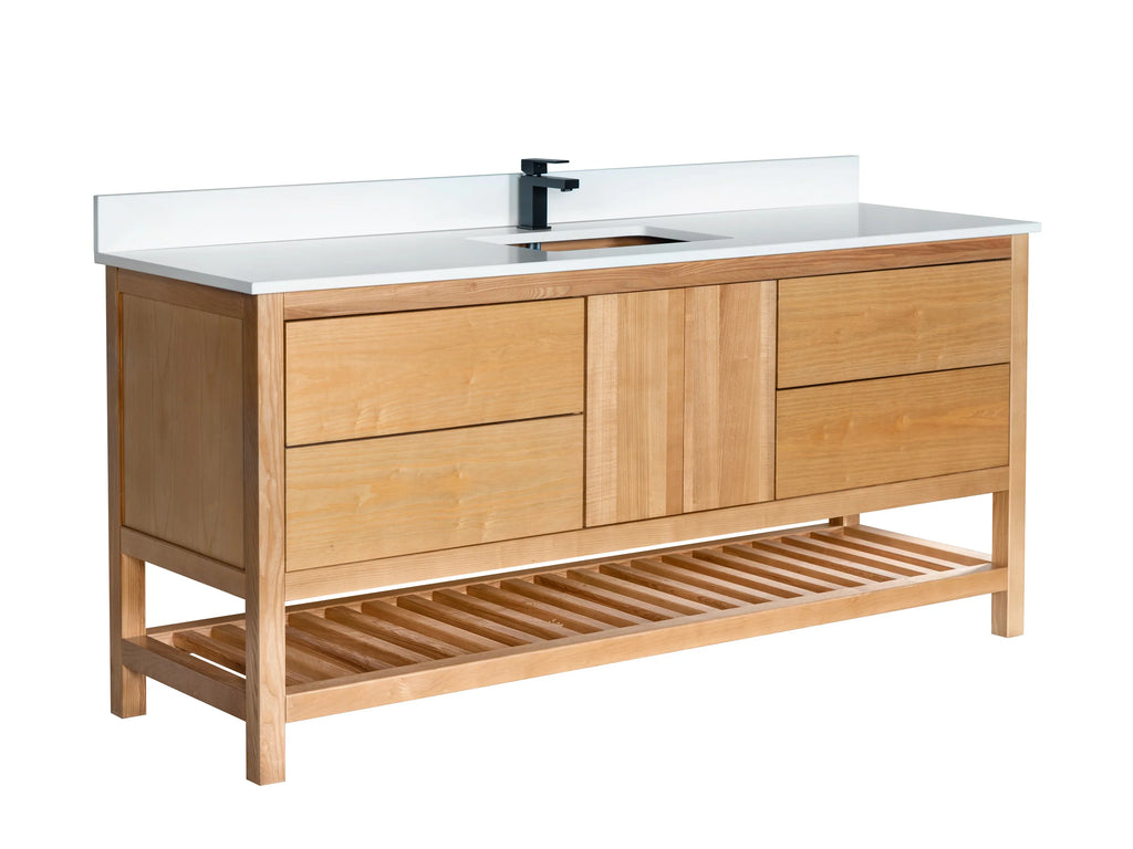 Taiya Slab Bathroom Vanity in Light Natural