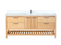 Taiya Slab Bathroom Vanity in Light Natural