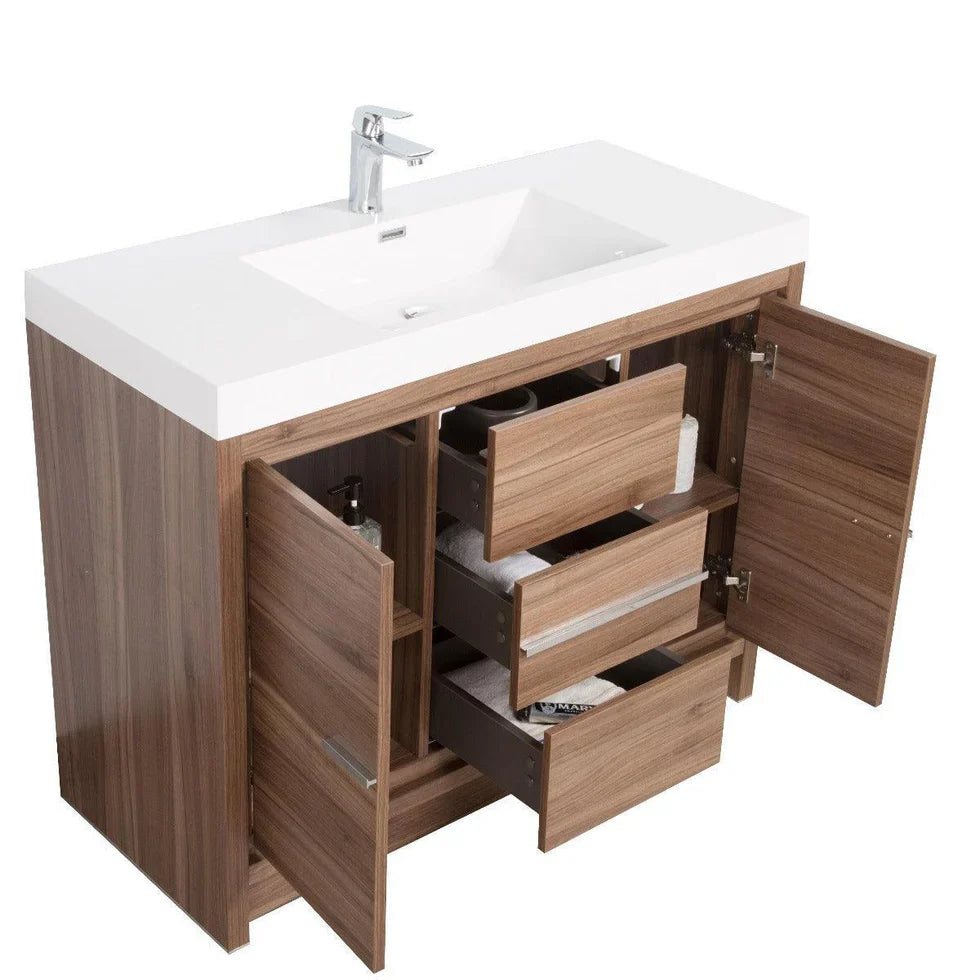 Walnut Freestanding Bathroom Vanity